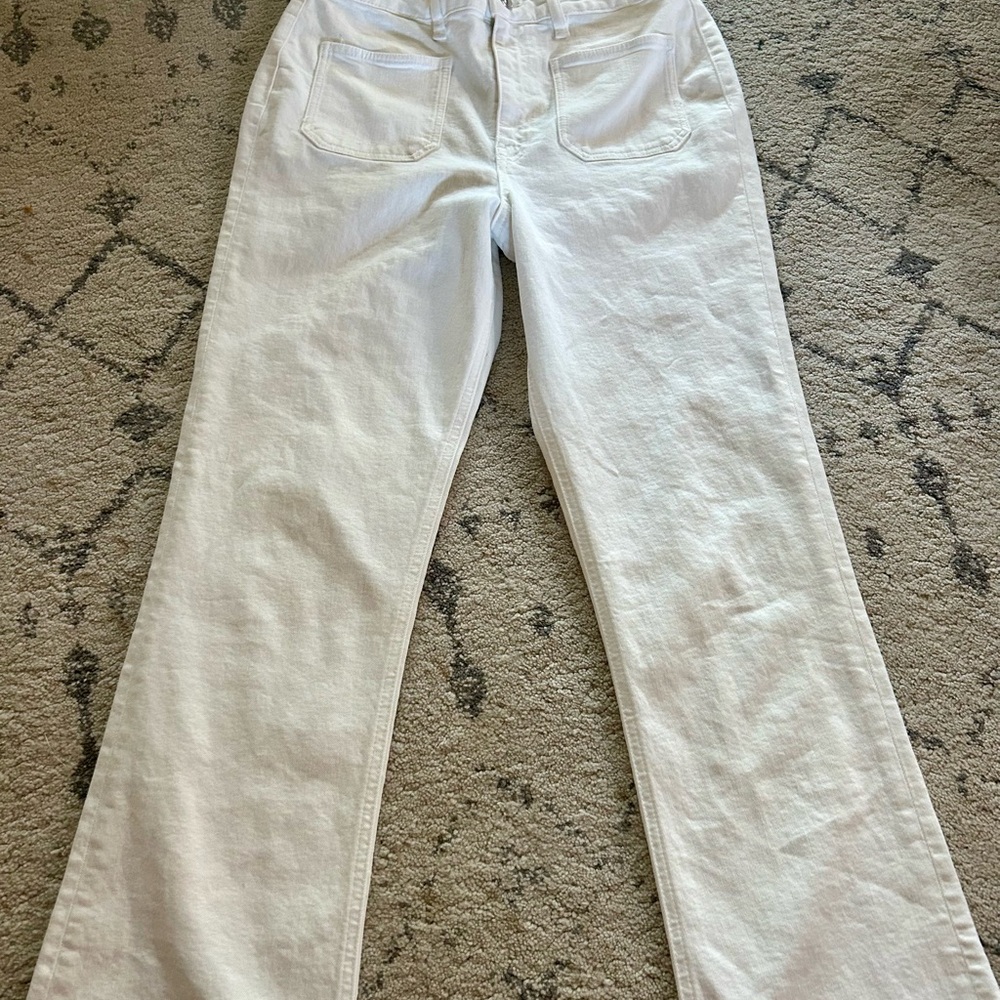 Zara Off-White Denim Pants